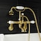 Kingston Brass AE55T7 Wall Mount Tub Faucet with Hand Shower, Brushed Brass AE55T7 - alternate 3
